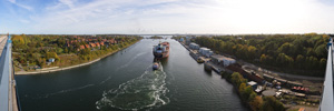 Kiel, Prinz-Heinrich Strasse Brucke Panorama